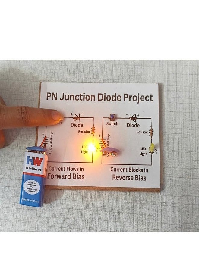 ESPtronics مجموعة أدوات مشروع علمي فيزيائي جاهزة من ESPtronics، تتضمن نموذجًا عمليًا لثنائي الوصلة PN، للانحياز الأمامي والعكسي، مناسبة لطلاب الصف الثاني عشر. - Image 5